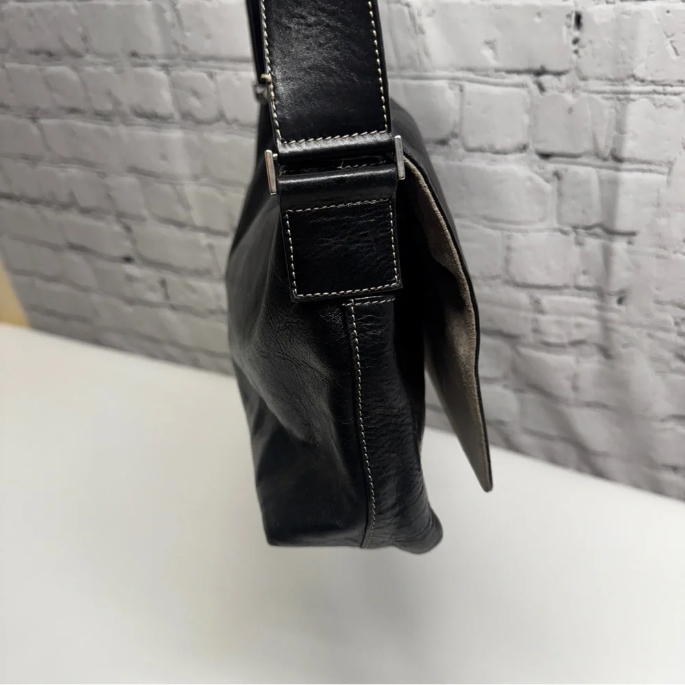 Kate Spade made in Italy vintage shoulder Black Leather women’s Bag